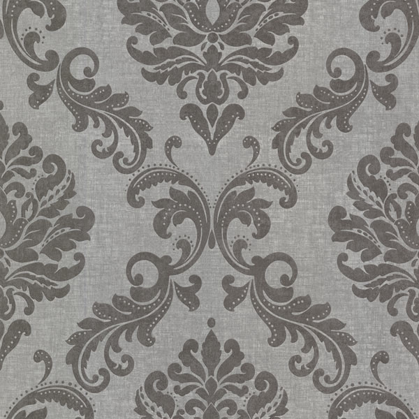 Sebastion Gray Damask Wallpaper Contemporary By Sebastion Gray Damask Wallpaper Bolt