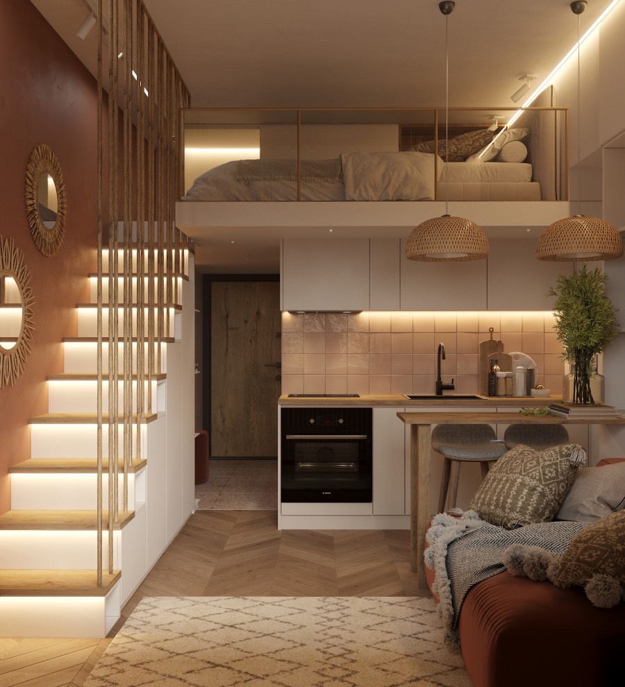 Студия в 19м2 и 3.10м потолки