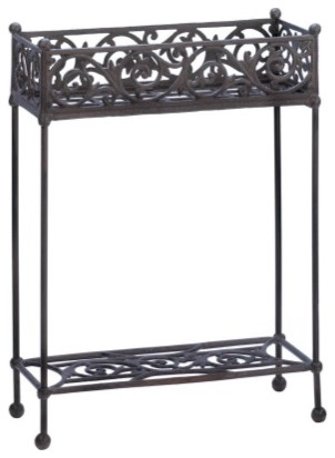 Cast Iron Plant Stand, Two-Tier - Mediterranean - Plant Stands And