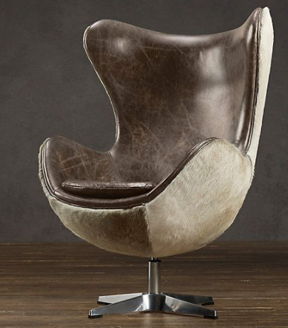 1950s Hair on Hide Copenhagen Chair