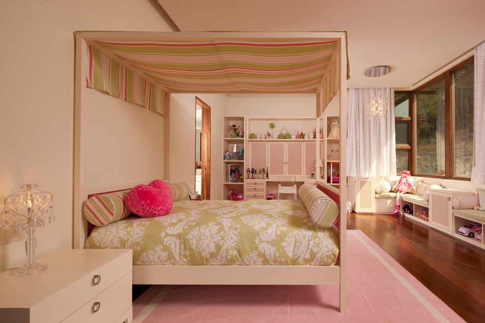 Photo of a contemporary kids' room for girls in Dallas.