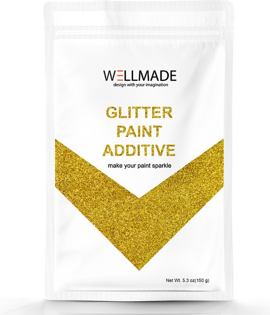 Gold Glitter Paint Additive 5.3oz/150g/bag+ 2pcs buffing pad, 5.3 oz