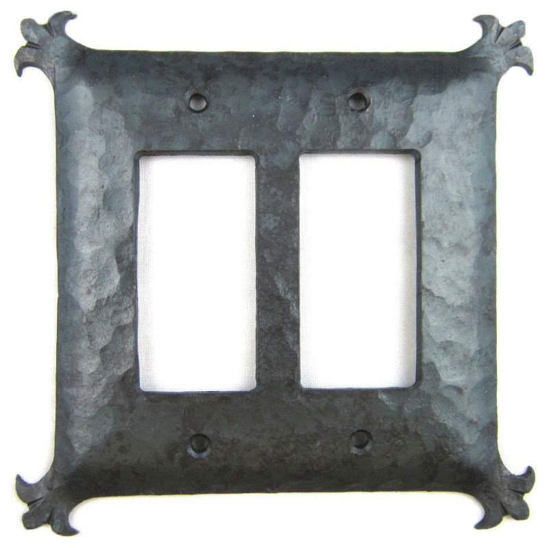 Rustic Spanish Style Iron Switch Plate Cover Double GFI EPH35