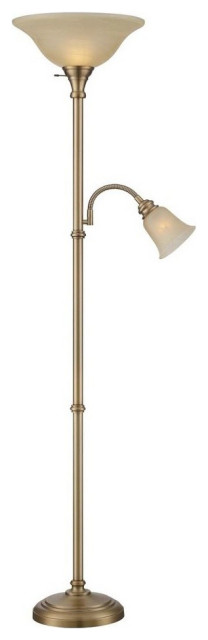 Lite Source LS-82550AB Henley - Two Light Torchier/Reading Lamp