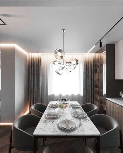 Интерьер в темных тонах