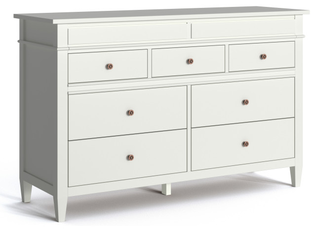 Carlton Solid Wood Bedroom Dresser White Transitional Dressers By Simpli Home Ltd
