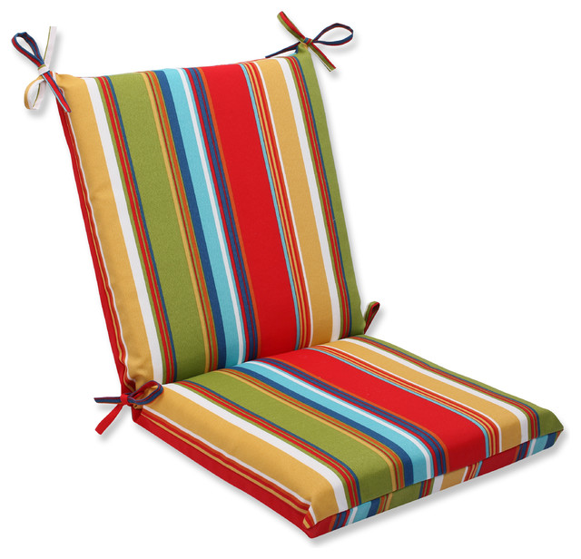 Pillow Perfect Outdoor New Geo - Cuscino per sedia in ferro battuto, nero/bianco, set da 2