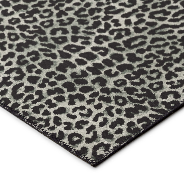 Addison Safari Asf32 Leopard Faux Animal Print Area Rug, 5' x 7'6 ...