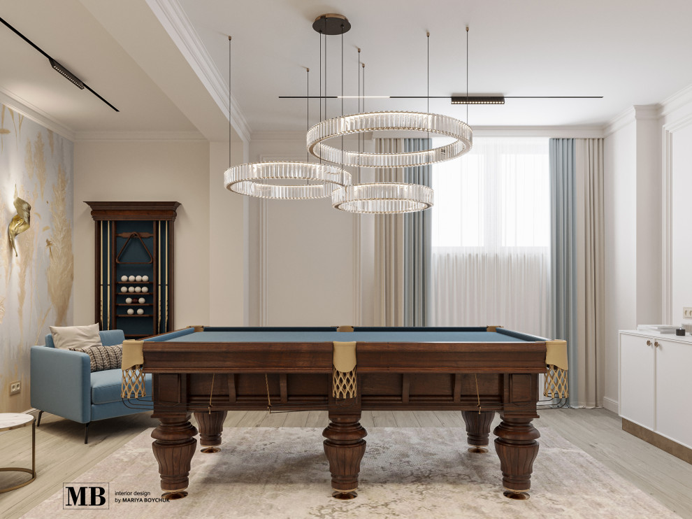 Проект бильярдной в частном доме, п. Медведевка
