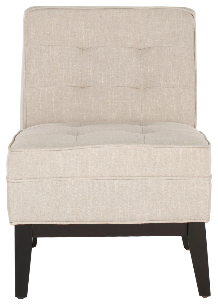 Angel Tufted Armless Club Chair Transitional Armchairs And Accent