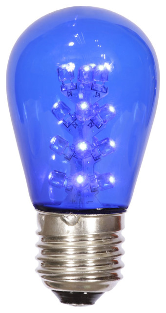 S14 LED Blue Transp Bulb E26 Base 5-Pack