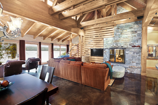 Concrete Floored Abode A Cabin On Lake Wenatchee Contemporary