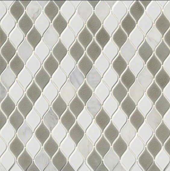 Cresta Blanco Leaf Interlockinng Mosaic Tile Contemporary Cresta Blanco Leaf Interlockinng Mosaic Tile Contemporary By Wall