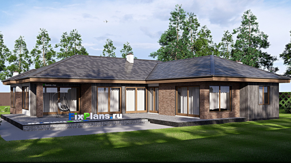 Проект одноэтажного дома 24х22м S348м2 F-15740