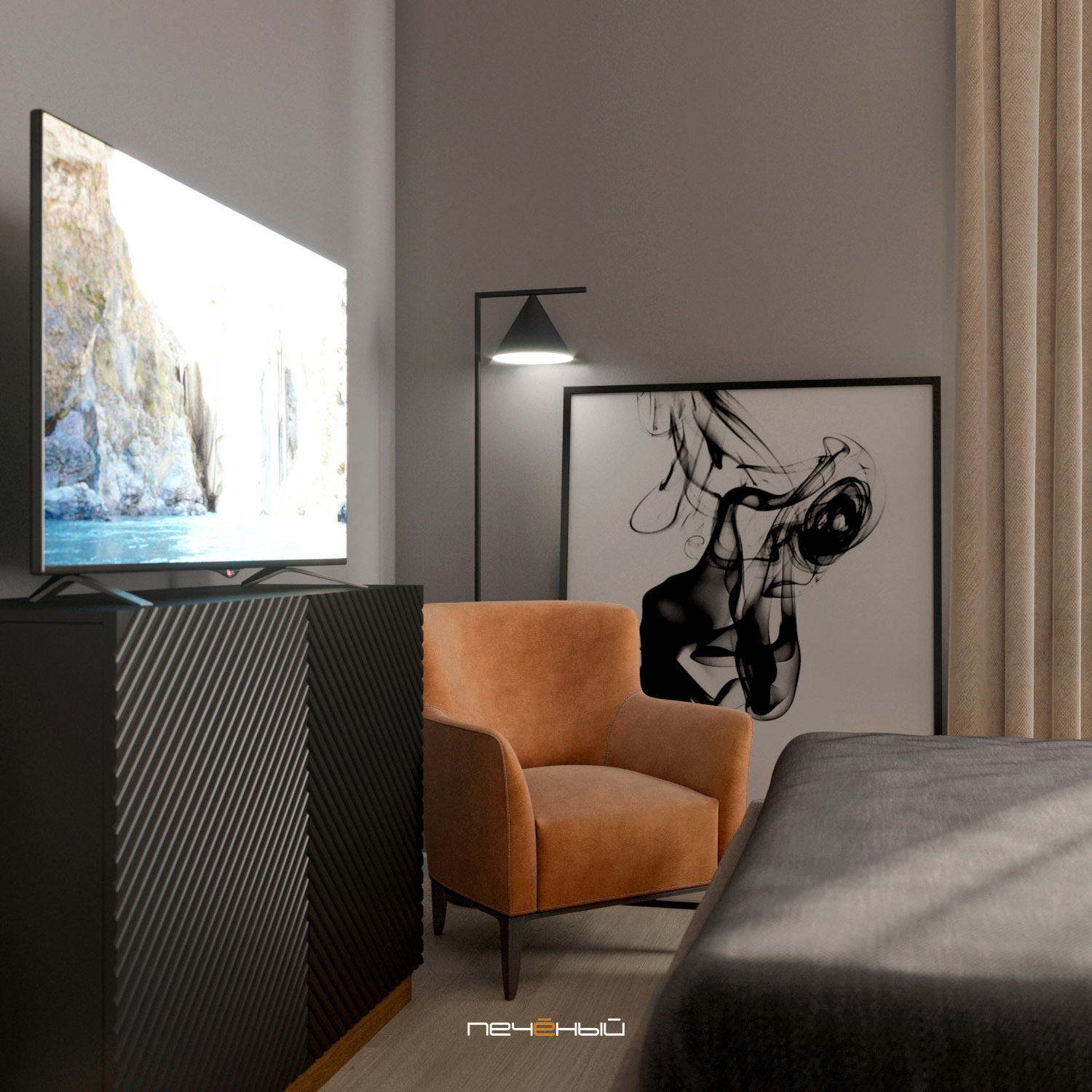 Очередной дизайн-проект трёхкомнатной квартиры