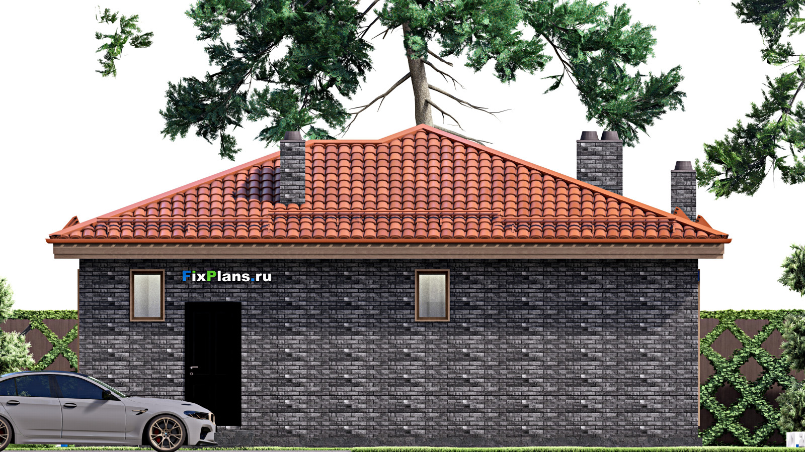 Проект одноэтажного дома 16х11м S124м2 F-15461