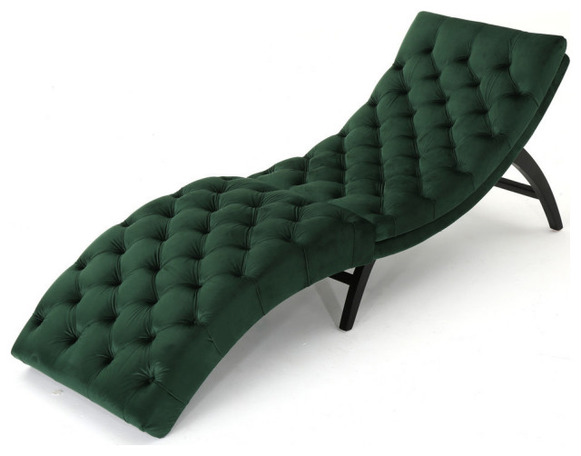 grasby tufted new velvet chaise lounge