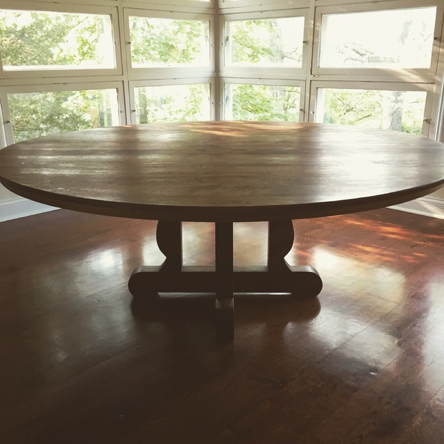 Large round dining table rustikal-esstische