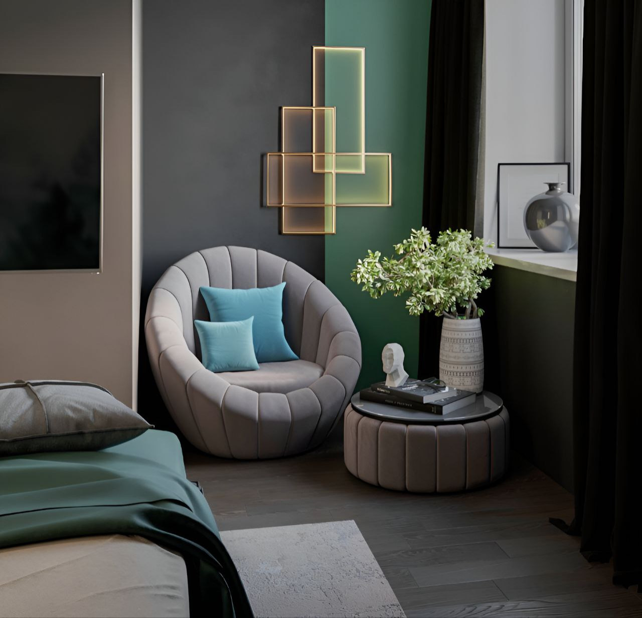 Квартира свободной планировки с двумя Эркерами