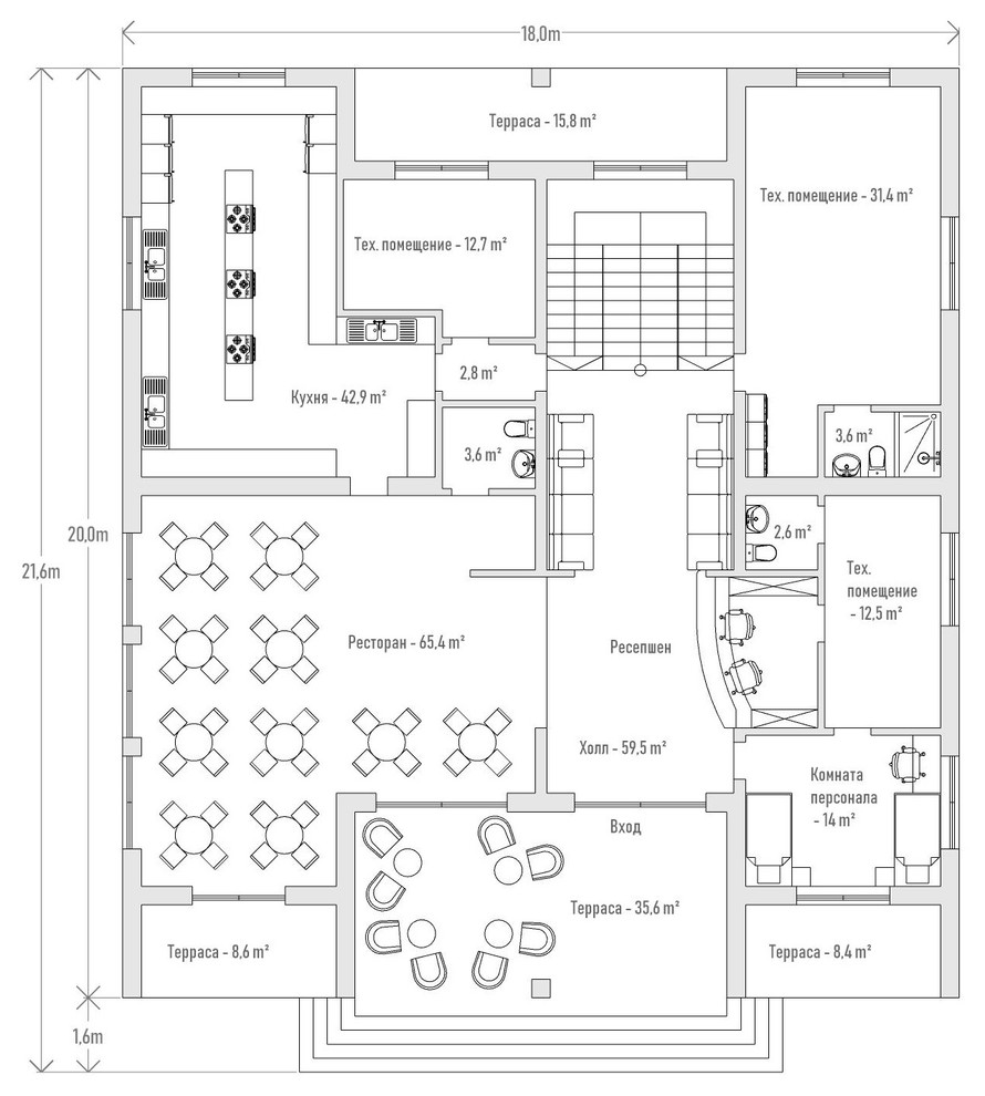 План 1 этажа