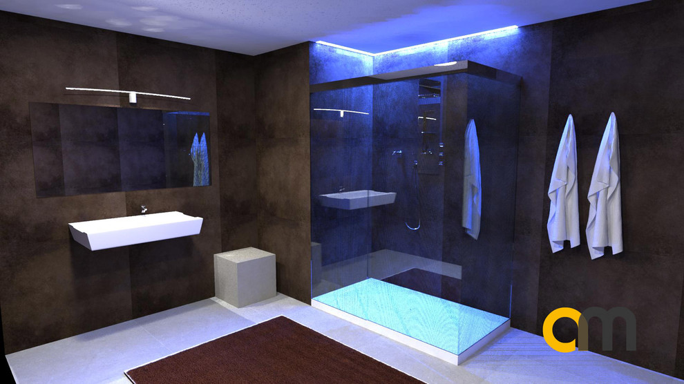 Illuminazione cabina doccia con Led RGB
