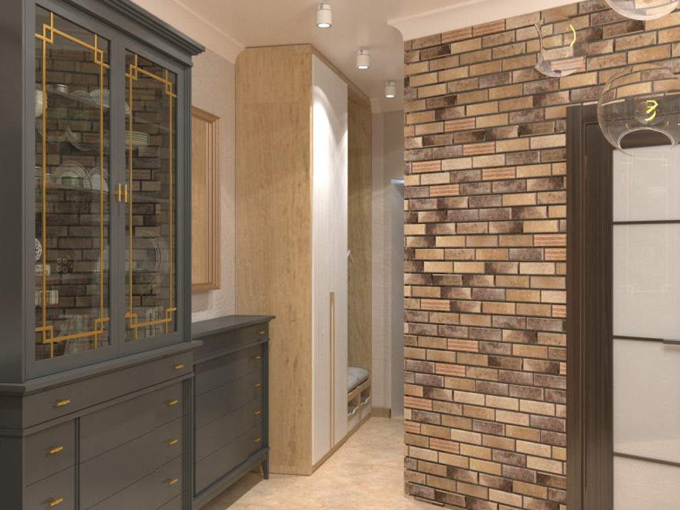 Кухня-гостиная сложной конфигурации