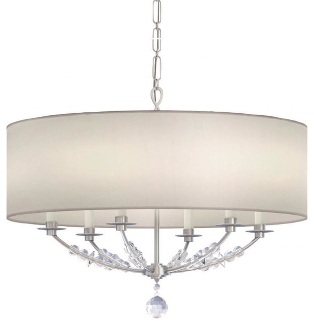 Crystorama Mirage 6 Light Drum Shade Chandelier Polished Nickel Transitional Chandeliers By Hansen Whole - Crystorama Crystal Beaded 6 Light Shaded Chandelier Crystorama Mirage 6 Light Drum Shade Chandelier Polished Nickel Transitional Chandeliers By Hansen Whole - Crystorama Crystal Beaded 6 Light Shaded Chandelier