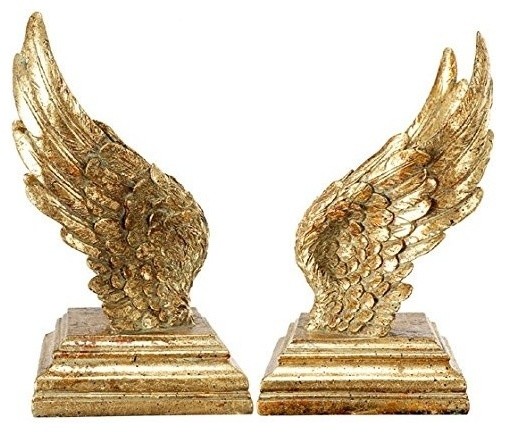 8" Gold Soar Wing Bookends