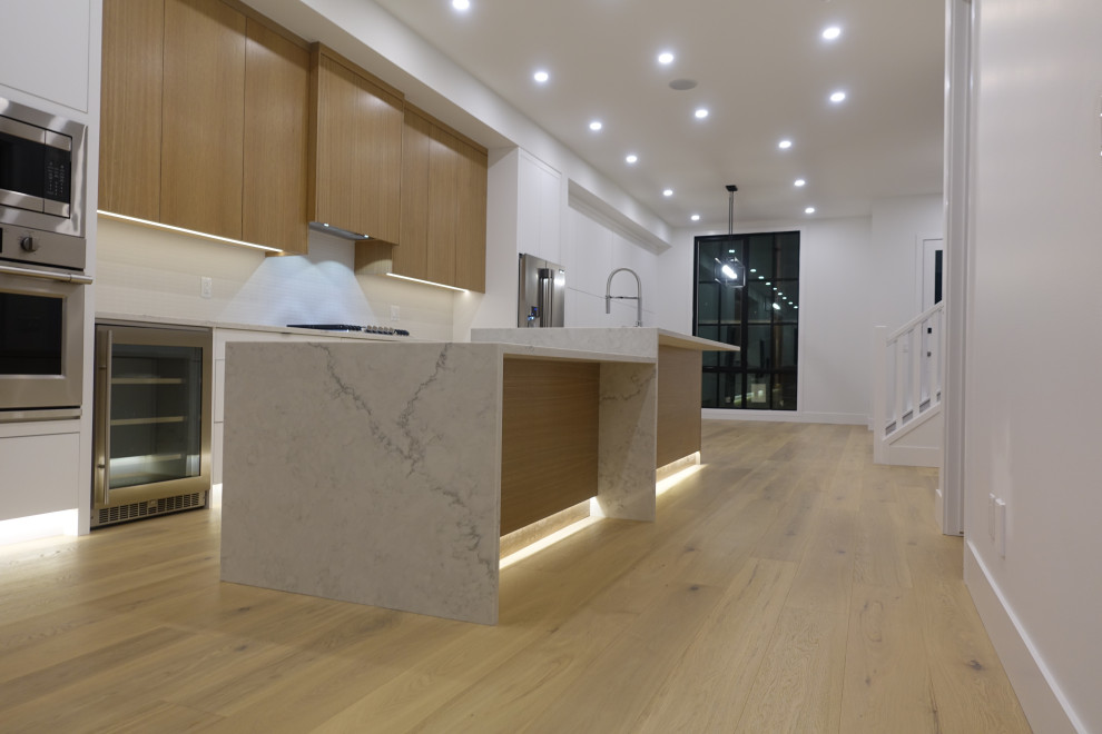 Inspiration for a transitional home design remodel in Calgary