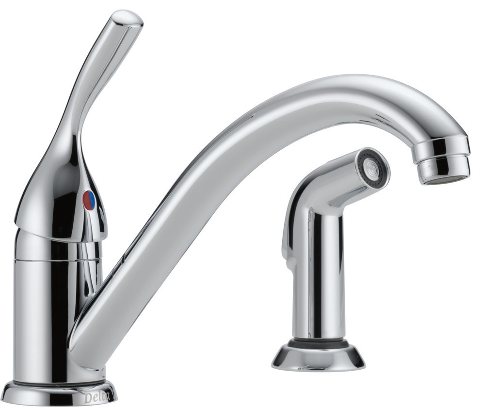 Delta 134 100 300 400 Series Single Handle Kitchen Faucet With
