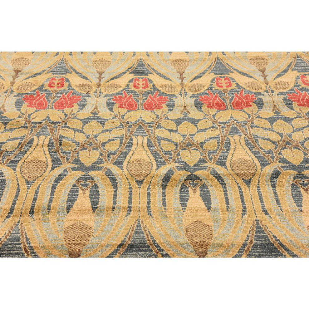 Unique Loom Carnation Edinburgh Rug, 8'x8' Traditional Area Rugs