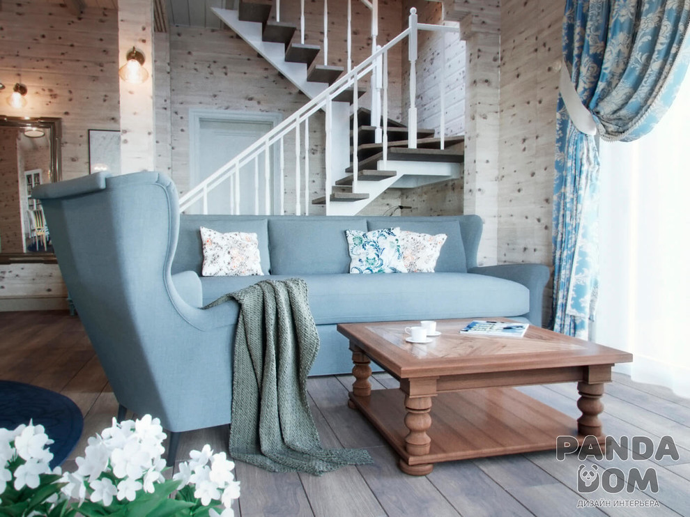 Деревянный дом в стиле кантри