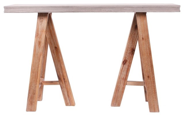 Modrest Civic Modern Concrete And Acacia Console Table Modrest Civic Modern Concrete And Acacia Console Table
