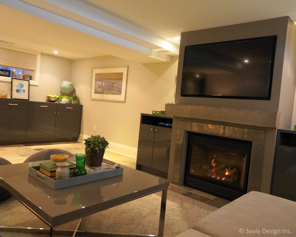 Basement - transitional basement idea in Toronto
