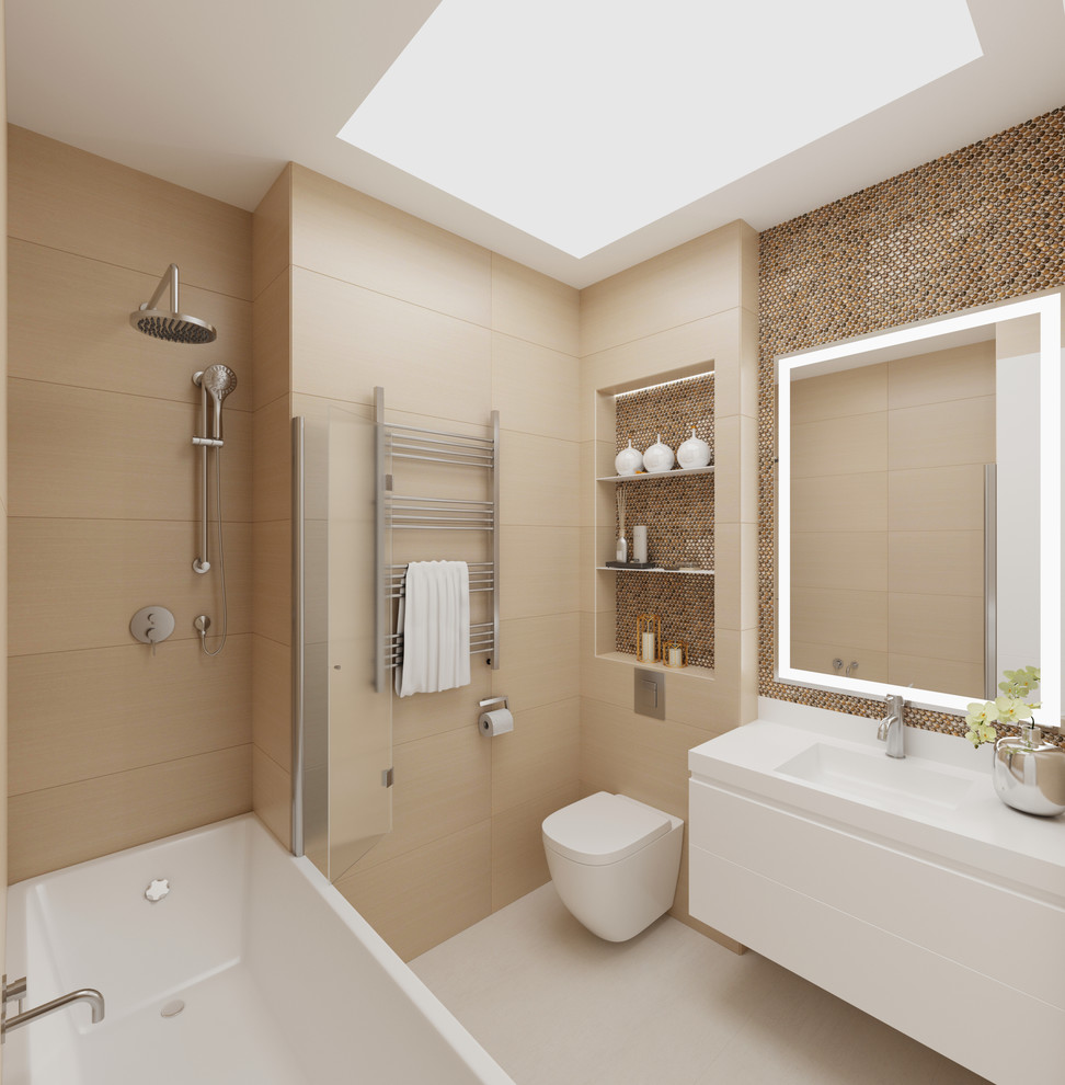 Квартира с французким акцентом в ЖК Ривер Парк. Ванная комната.