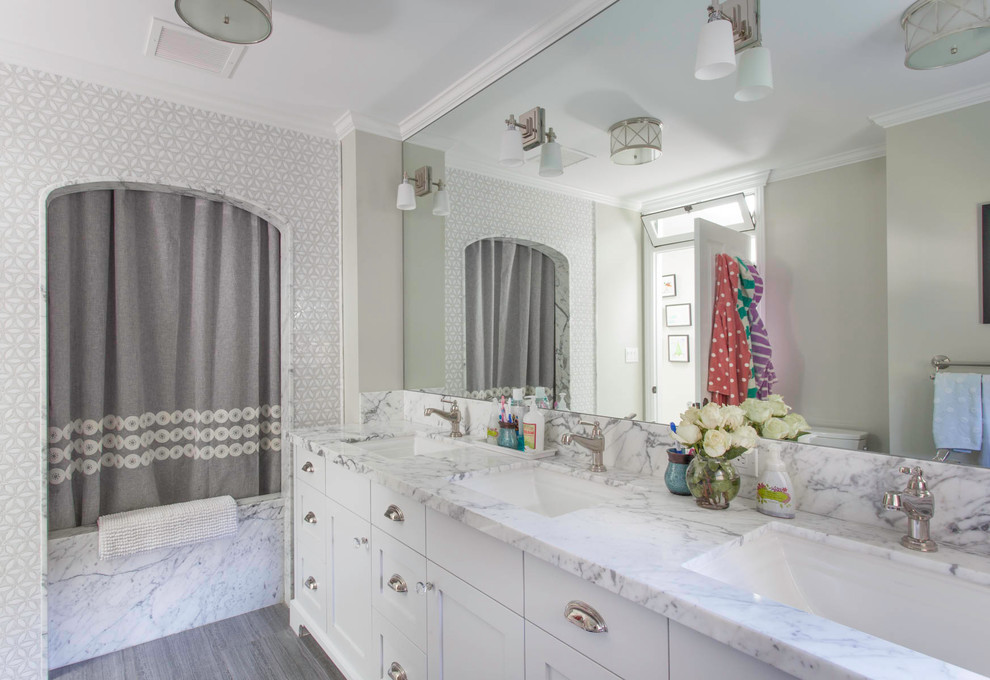 Transitional bathroom photo in San Diego