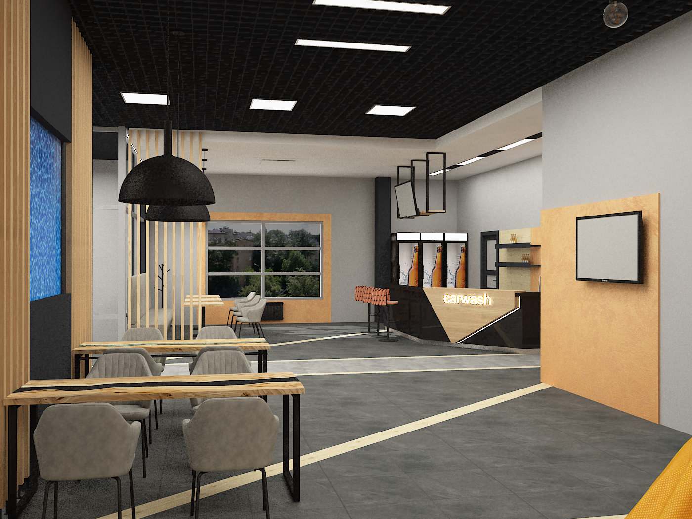 Проект кафе автомойки