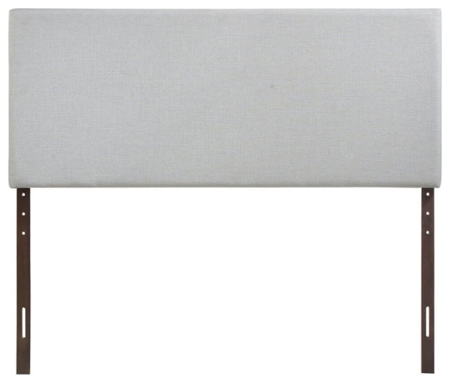 Modway Region Full Upholstered Linen Fabric Headboard in Sky Gray