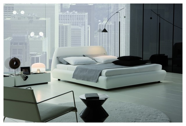 Downtown Platform Bed in White, Rossetto Beds from DOWNTOWN BEDROOM collection