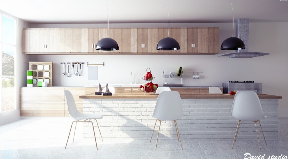 Inspiration for a scandinavian kitchen in Perth.
