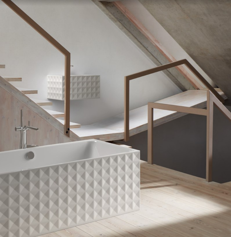 Mittelgroßes Modernes Badezimmer En Suite mit freistehender Badewanne in Moskau