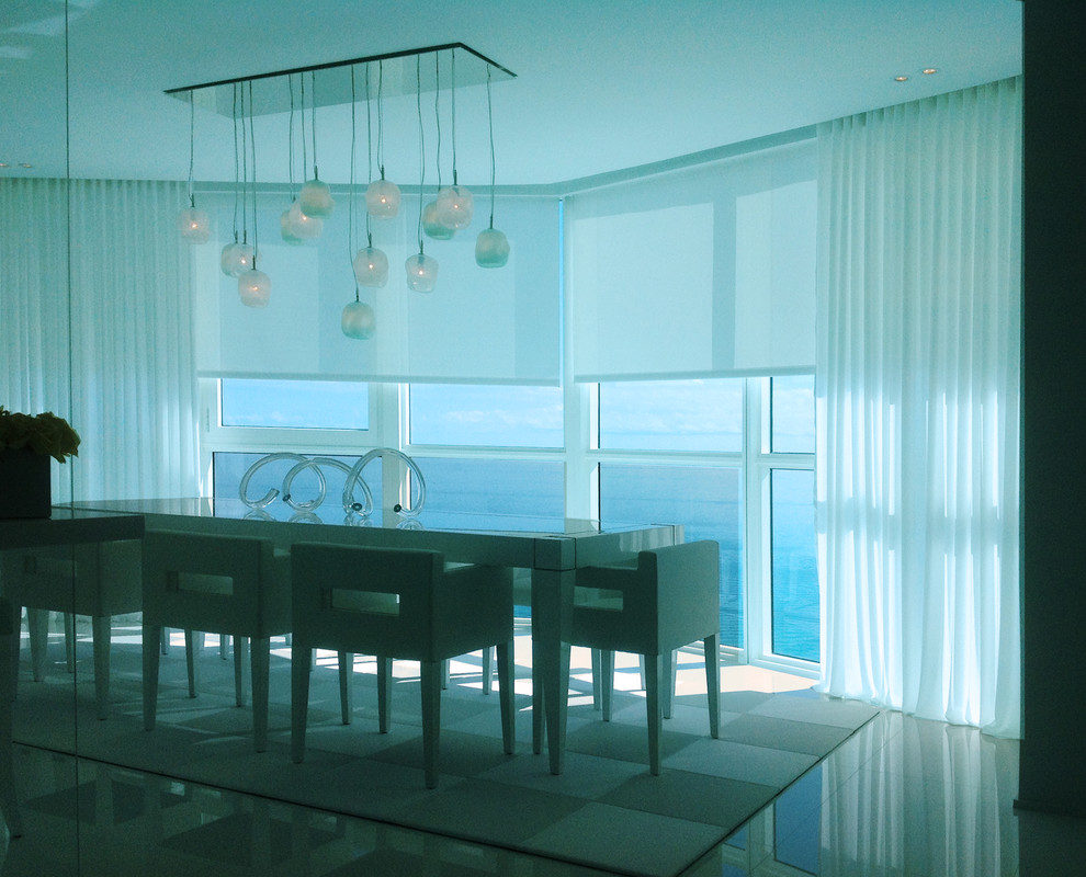 Inspiration for a dining room in Miami.