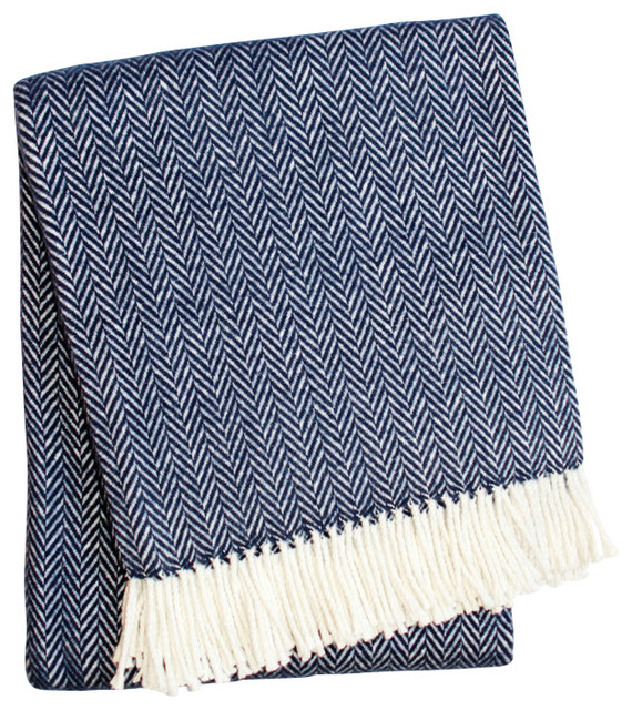 Herringbone Throw, Dark Gray Transitional Throws by A Soft Idea