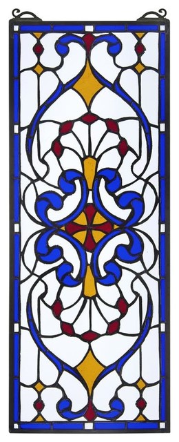 Hyde Street Stained Glass Window Victorian Panels By Design Toscano - Victorian Stained Glass Windows Patterns Hyde Street Stained Glass Window Victorian Panels By Design Toscano - Victorian Stained Glass Windows Patterns