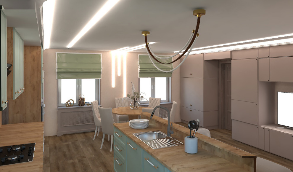 просто кухня-студия