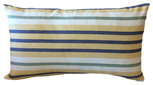 green and white striped pillows