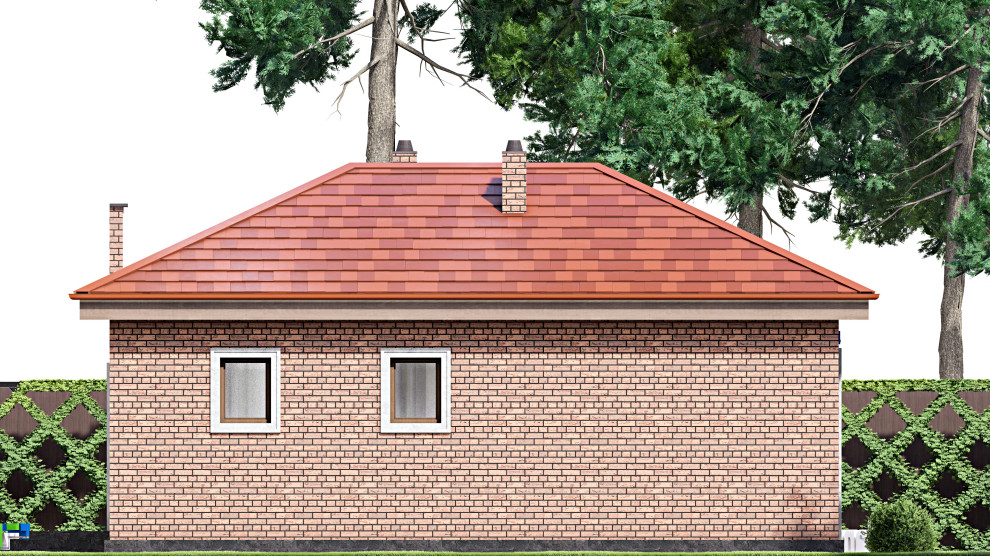 Проект одноэтажного дома 11х12м S79м2 F-14858