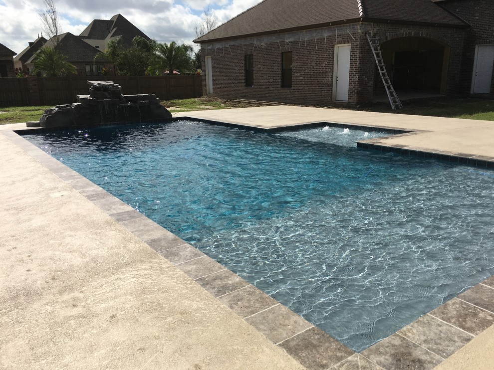 New Gunite Swimming Pool Contemporary Pool New Orleans by