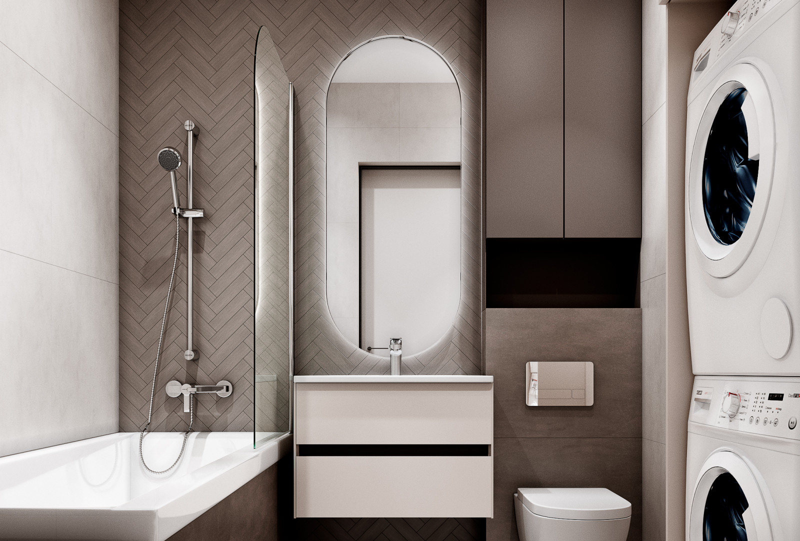 Светлый дизайн квартиры студии