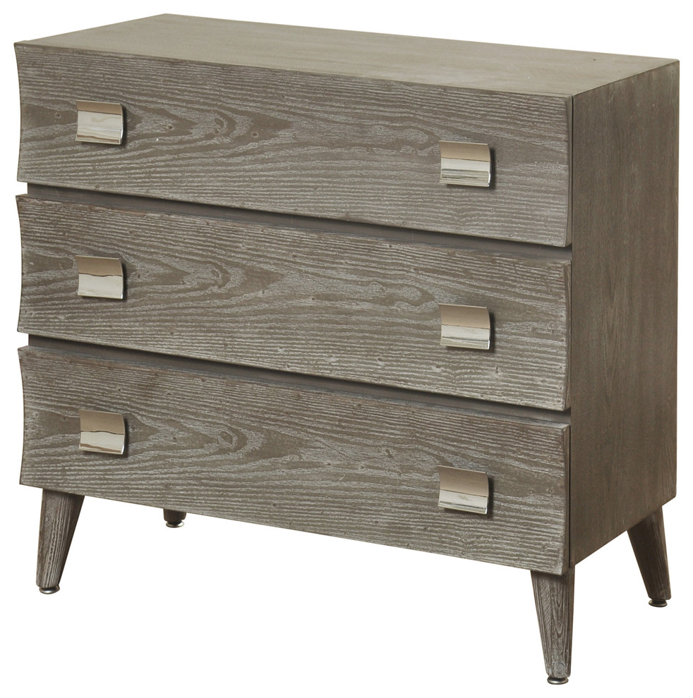 Stylecraft Sc Sf25115 34 1 3 Wide Three Drawer Curved Ash Wood